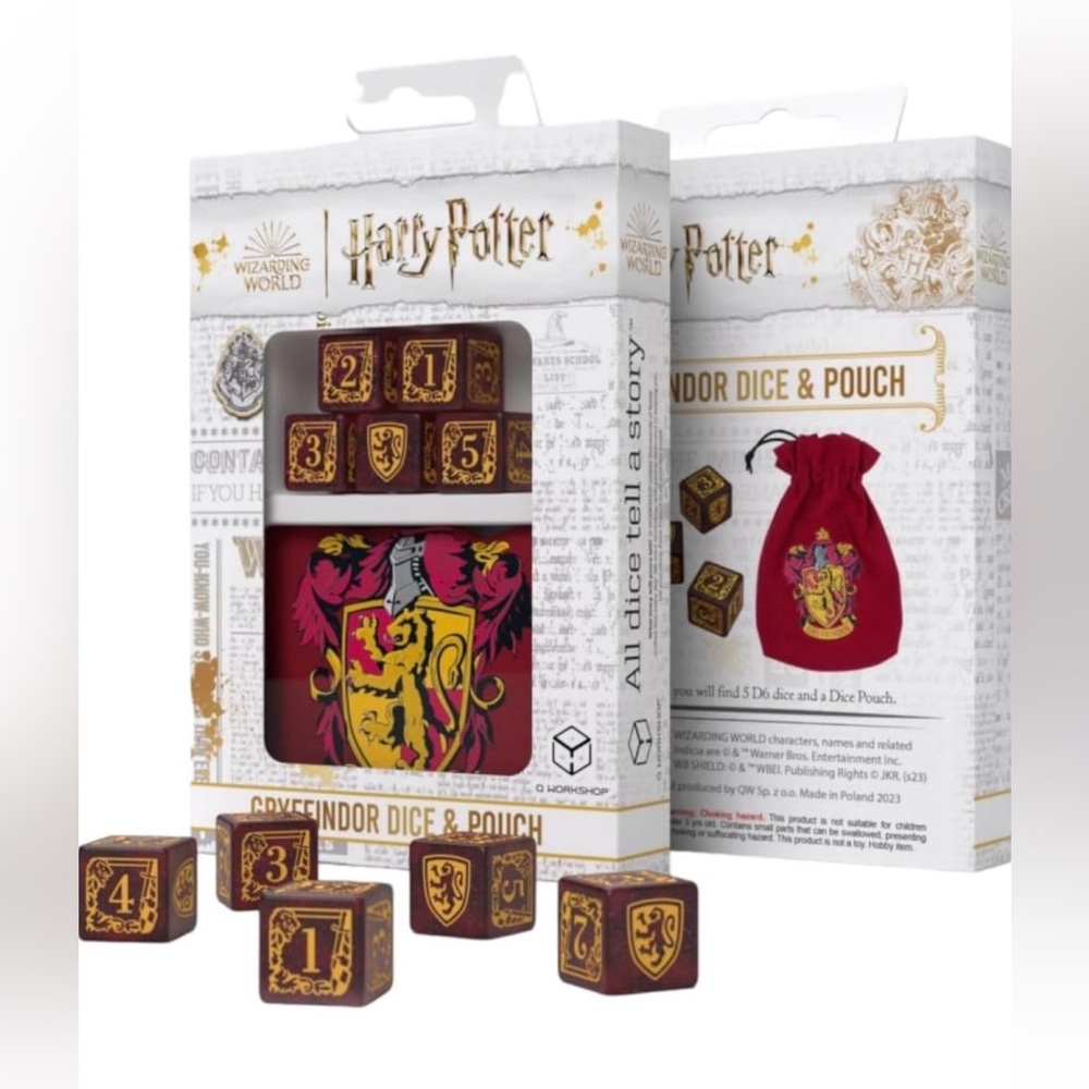 Harry Potter Gryffindor Dice & Pouch Set